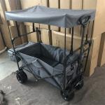 600D Oxford Foldable Wagon Cart Stroller Polyester Childrens Folding Wagon With Canopy for sale