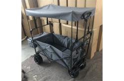 China 600D Oxford Foldable Wagon Cart Stroller Polyester Childrens Folding Wagon With Canopy supplier