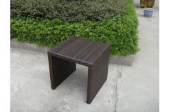 China PE Rattan Sun Lounger , Cane Beach Lounge Chair With Side Table supplier