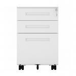 Black 5 Castors Letter Storage 3 Drawer Steel File Cabinet for sale