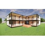 18x15m Container Hotel For Sale 2 Storey Modular Structure Hotel Modern Luxury Prefabricated Container Hotel Container Apartment for sale