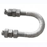 35KN Electric Power Fittings HDG U Bolt 80MM - 140MM for sale