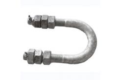 China 35KN Electric Power Fittings HDG U Bolt 80MM - 140MM supplier