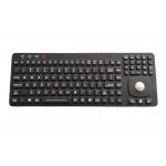 Rectangular Keys Silicone Industrial Keyboard Panel Mount With 25mm Optical Trackball for sale