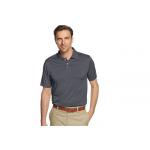 Mature Men's Casual Work Uniforms , Comfortable Grey Color Cotton Polo Shirts for sale