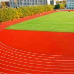 No Peel Red Jogging Track Material For Semicircle Area Non Toxic for sale