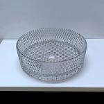 Italian Design Crystal Glass Vessel Basins Transparent Light Gray Color Countertop for sale
