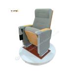 Sturdy Foldable Auditorium Chair With Steel Frame And Fabric Upholstery