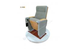 China Sturdy Foldable Auditorium Chair With Steel Frame And Fabric Upholstery supplier