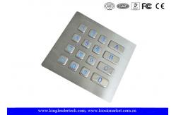China Numeric Illuminated Backlit Metal Keypad 16 Keys for Security Access Control System supplier