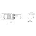 Industrial M8 Male Front Mount Socket with 3/4pin Screw Terminal IP67 Waterproof
