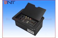China Multi Functional Manual Flip Up Outlet , Hidden Desk Mounted Power Sockets supplier