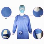 Impervious Disposable Surgical Gown Fluid Proof Knitted Cuff Sleeve Standard for sale