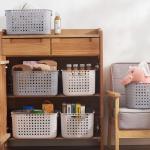 Eco Friendly Small Rectangular Plastic Baskets Stationery Organiser for sale