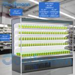 Vegetable Display Case Refrigerator , 4 Layers 1.98m Height LED Open Front Chiller for sale