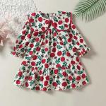 Spring Children'S Rose Dress Long Sleeved Girls Princess Dress for sale