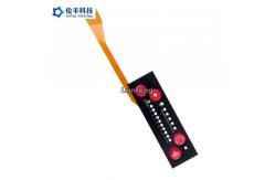 China 3M468 Rear Adhesive LED Membrane Switch Tactile Keypad FPC Cable supplier