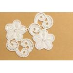 China OEM 3d Lace Applique , Skinfriendly Ivory Lace Applique Multiapplication for sale