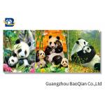 Panda / Tiger Animal Lenticular 3d Stereograph Printing / Pictures For Living Room Décor Art for sale