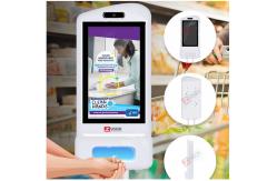 China JCVISION Facial Recognition Temperature Scanner Hand Sanitizer Advertising Kiosk supplier