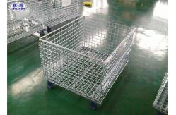 China Durable Folding Wire Mesh Pallet Cages Glavanized Metal  Stillage Container supplier