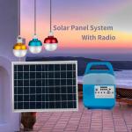 IP65 Pure White 3PCS Bulbs Solar Panel Led Light Kit 49.5cm*40.5cm*46cm for sale