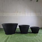Wholesale Popular Fiber Clay Planter Texture Surface White Round Flower Pots For Decoration for sale
