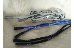 China Handmade Shiny Silicone Ending Rubber Zipper Puller With 3mm Polyester String supplier