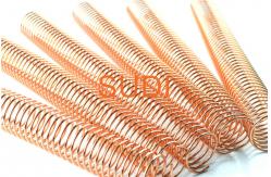 China 48MM 12 Pitch 4:1 Metal Coil Bound Spine Gold Plated Material supplier