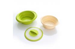 China Nonstick BPA Free 3 In 1 Collapsible Silicone Steam Cooker 1.6L supplier