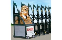 China Folding Aluminum Alloy Electric Retractable Fence Gate For Factory Entry supplier