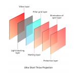ALR Fixed Frame Projector Screen 100 Inch UST Fresnel Screen Daytime