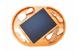China Bamboo Cheese Board with Cutlery Knives Set and Slate Cheese Board supplier