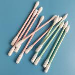 50pcs/Bag Biodegradable Green Paper Stick Qtips Cotton Bud Swab For Makeup Removing for sale