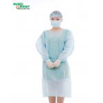 Breathable 40gsm Disposable Surgical Isolation Gown OEM With Elastic Wrist for sale