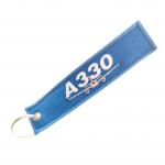 Custom A330 Plane Key Tag | High-Contrast Stitching | Lightweight Travel Accessory​ for sale