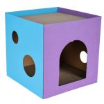 Wooden Cat House Rabbit Hideout With Hammock Stackable Cat Beds