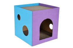 China Wooden Cat House Rabbit Hideout With Hammock Stackable Cat Beds supplier
