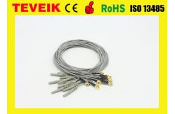 China Customize Flexible Soft EEG Cable With Gold Plated Copper Cup , eeg electrodes supplier