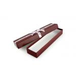 Red Recycled Paper Jewellery Gift Boxes with Ribbon for Necklace and Pen