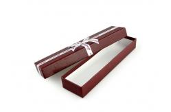 China Red Recycled Paper Jewellery Gift Boxes with Ribbon for Necklace and Pen supplier