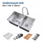 82x45 Rectangular Stainless Steel Sink , 18 Gauge Undermount Sink for sale