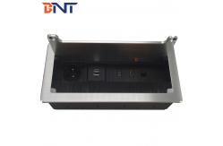 China Office Furniture Brush Cover Desktop Socket Hidden In Desk Table For Commercial supplier