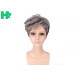 14 Inch Men Hair Wig Black Mixed Grey Kanekalon Fiber Professional for sale