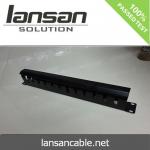 Black Plastic Network Cable Management 1U High Density Horizontal RoHS for sale