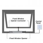 40KG Motorized Sliding Window Opener 400mm Stroke Automatic Skylight Opener for sale