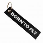 Travel Gift Keychain - Anti-Fade BORN TO FLY Embroidery / Waterproof Polyester & Custom Packaging for sale