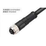 Waterproof M8 Straight Female Overmolded Plug 3 - 8A IP67 for Outdoor Applications for sale