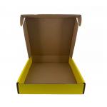 Folding Compostable Packaging Boxes Corrugated Yellow Paper Box Embossing