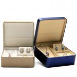 PU Leather Jewelry Packaging Box For Ring Pendant Necklace Earrings Storage Gift Box for sale